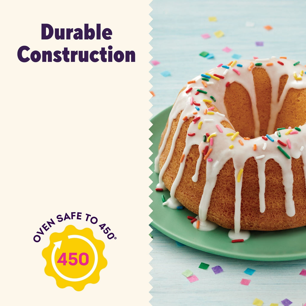Everyday Non-Stick Bundt Cake Pan 9.51" Fluted Tube Baking Pan, Packaging May Vary