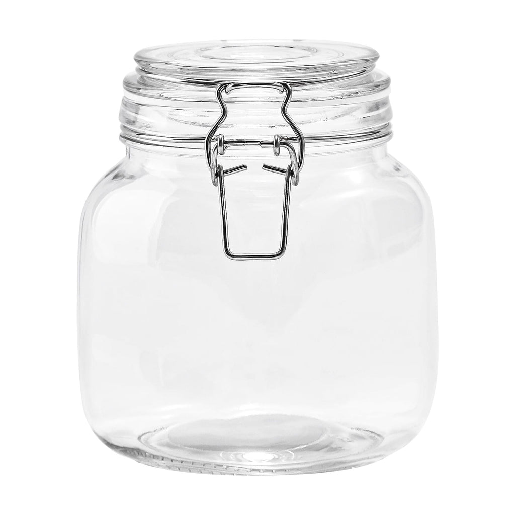 38 oz Glass Food Storage Jar Canister with Locking Airtight Lid, Kitchen Pantry Storage Container