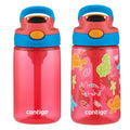 Contigo® Kids Water Bottle with Redesigned AUTOSPOUT® Straw, 14 oz, 2 pack - Watermelon Blue Poppy & Dino