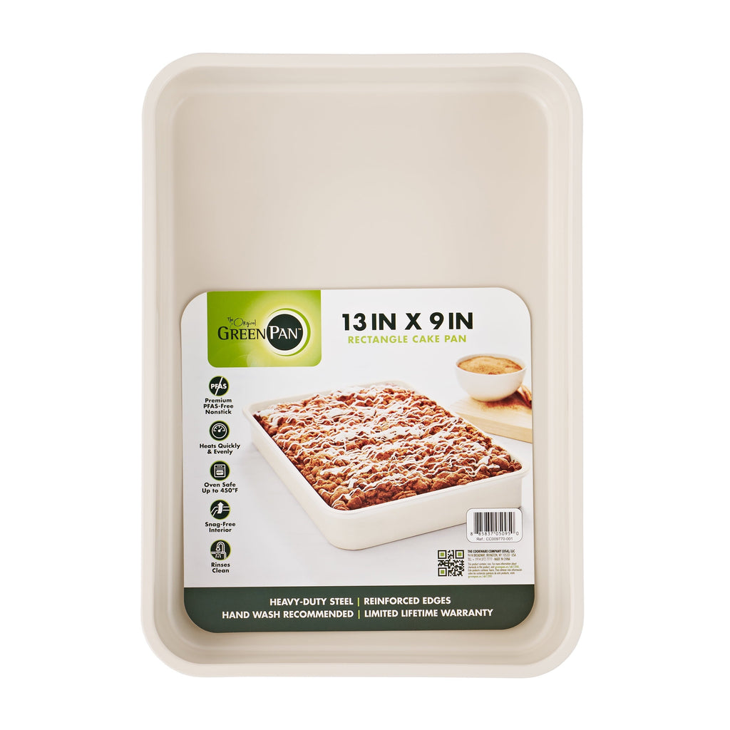 13" x 9" Nonstick Straight Side Cake Pan Healthy Coating, Oven Safe, Durable Bakeware