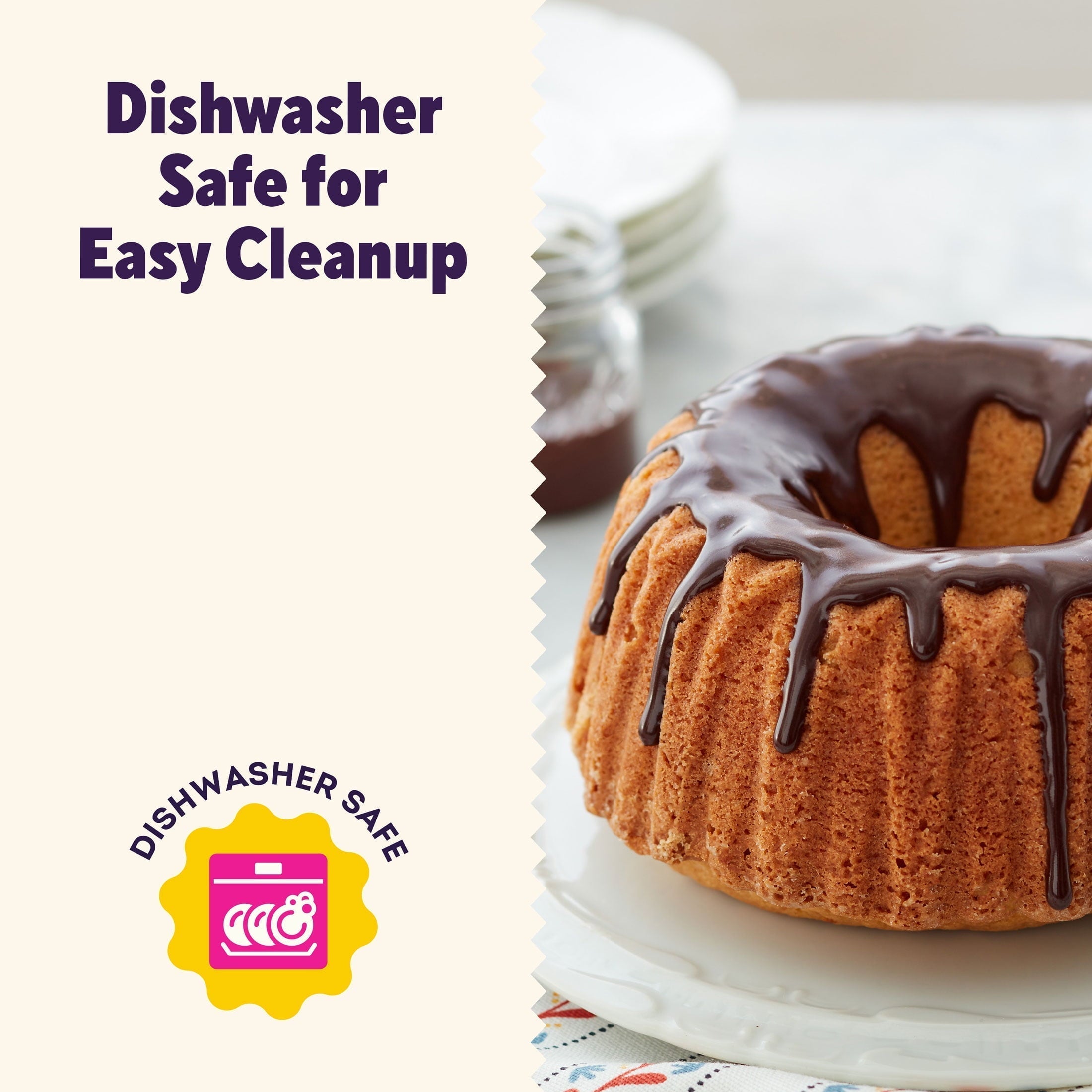 Everyday Non-Stick Bundt Cake Pan 6" Fluted Tube Baking Pan, Packaging May Vary