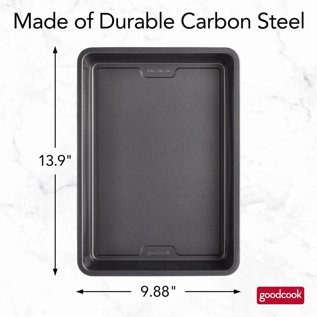 Nonstick Steel Baking Pan, 9" x 13", Gray