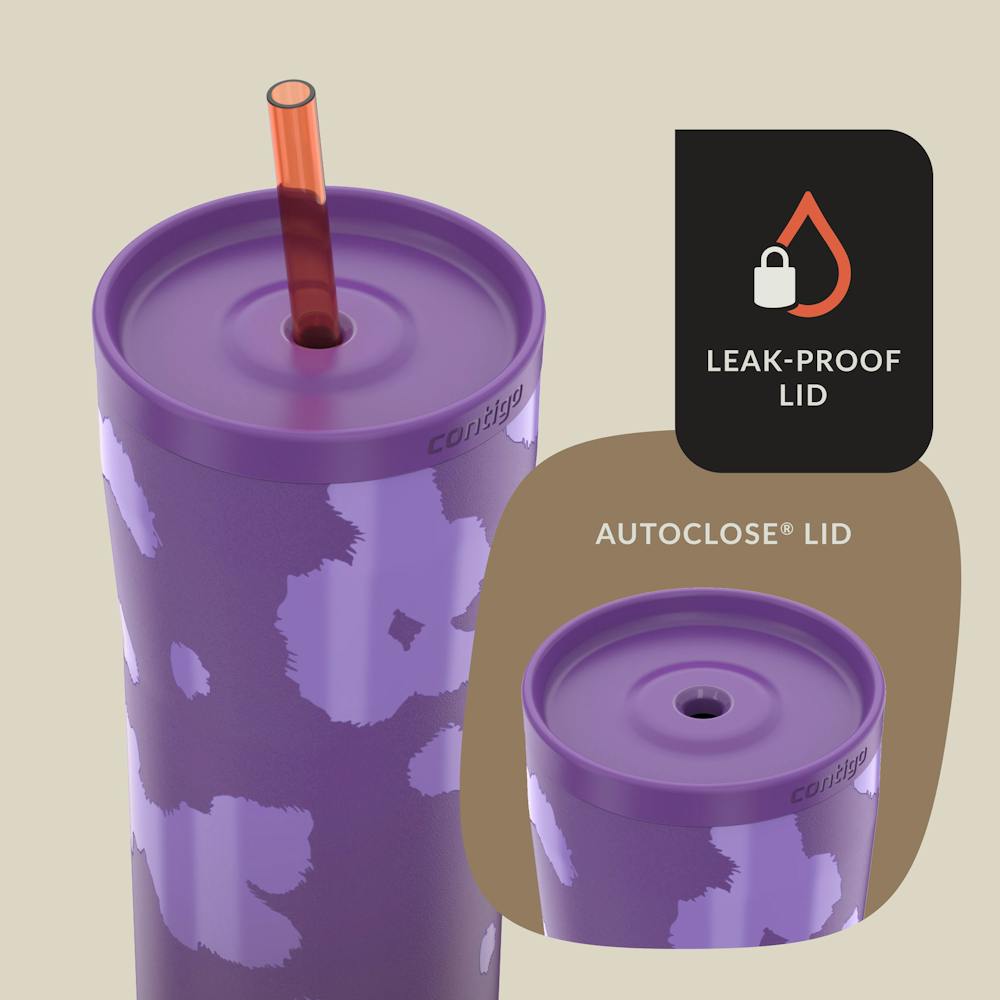 Contigo® x Ally Love Streeterville 2.0 Stainless Steel Tumbler with Straw, 24oz - Violet