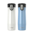 Contigo® West Loop 3.0 Stainless Steel Travel Mug with AUTOSEAL® Lid, 20oz, 2-Pack - Salt Frosted Pearl & Glacier Frosted Pearl
