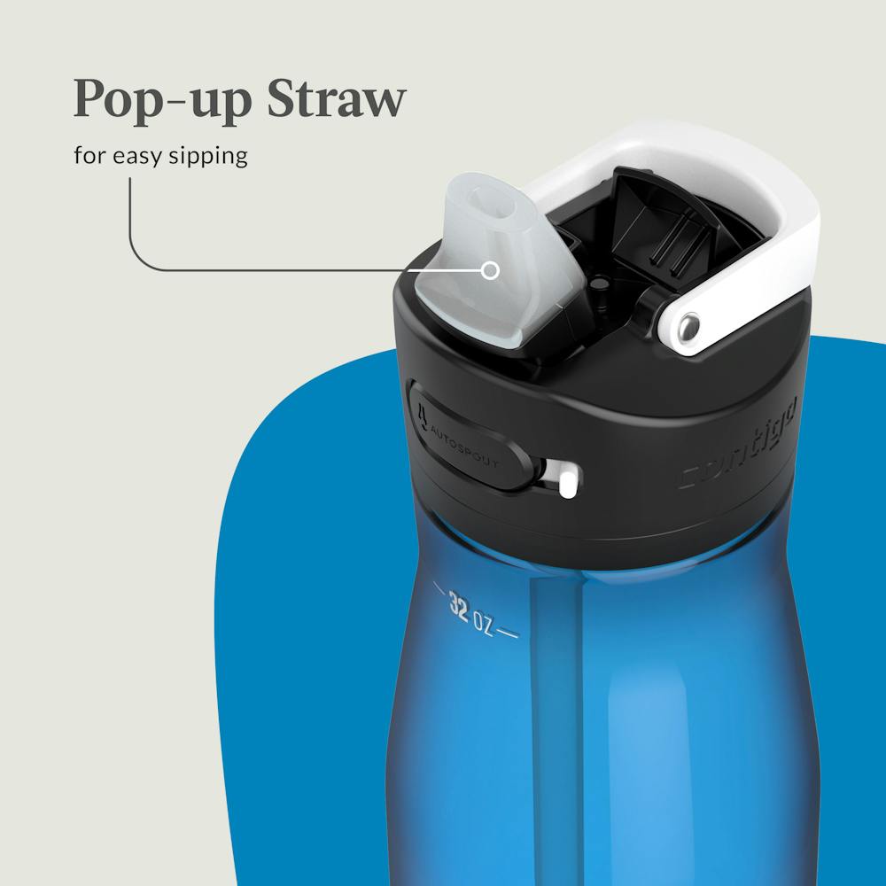 Contigo® Ashland 2.0, Water Bottle with AUTOSPOUT® Lid, 32oz - Blue Poppy