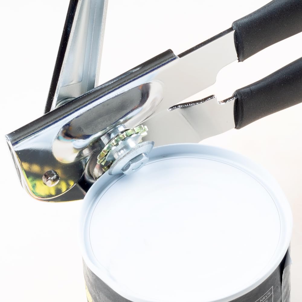 Manual Hand-Crank Commercial Heavy-Duty 2-in-1 Bottle Cap Can Opener with Ergonomic Rubber Grip - Arthritis Friendly ...