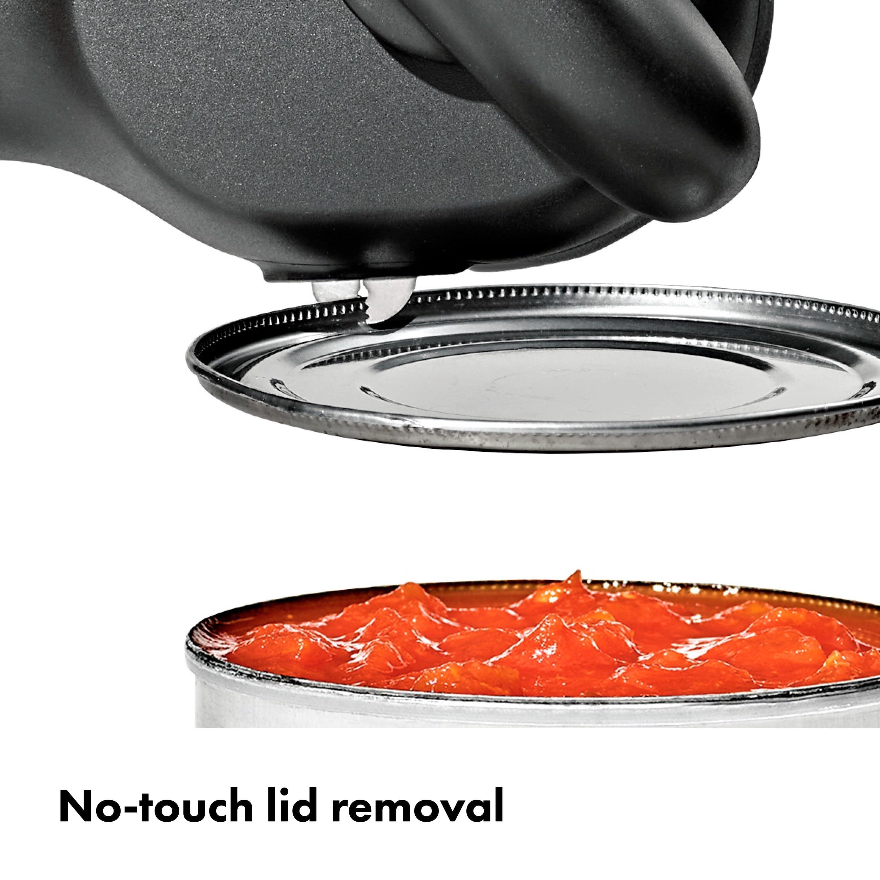 Can Opener Side-Cutting, No-Touch Lid Removal, Stainless Steel Blade, Non-Slip Grip