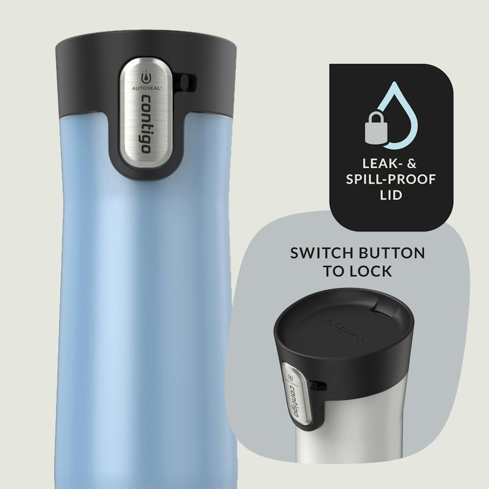 Contigo® West Loop 3.0 Stainless Steel Travel Mug with AUTOSEAL® Lid, 20oz, 2-Pack - Salt Frosted Pearl & Glacier Frosted Pearl
