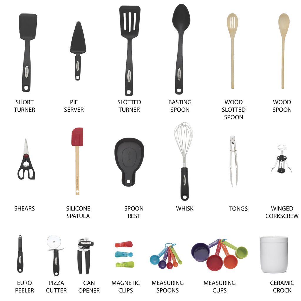 28-Piece Kitchen Utensil & Gadget Set, Multicolor