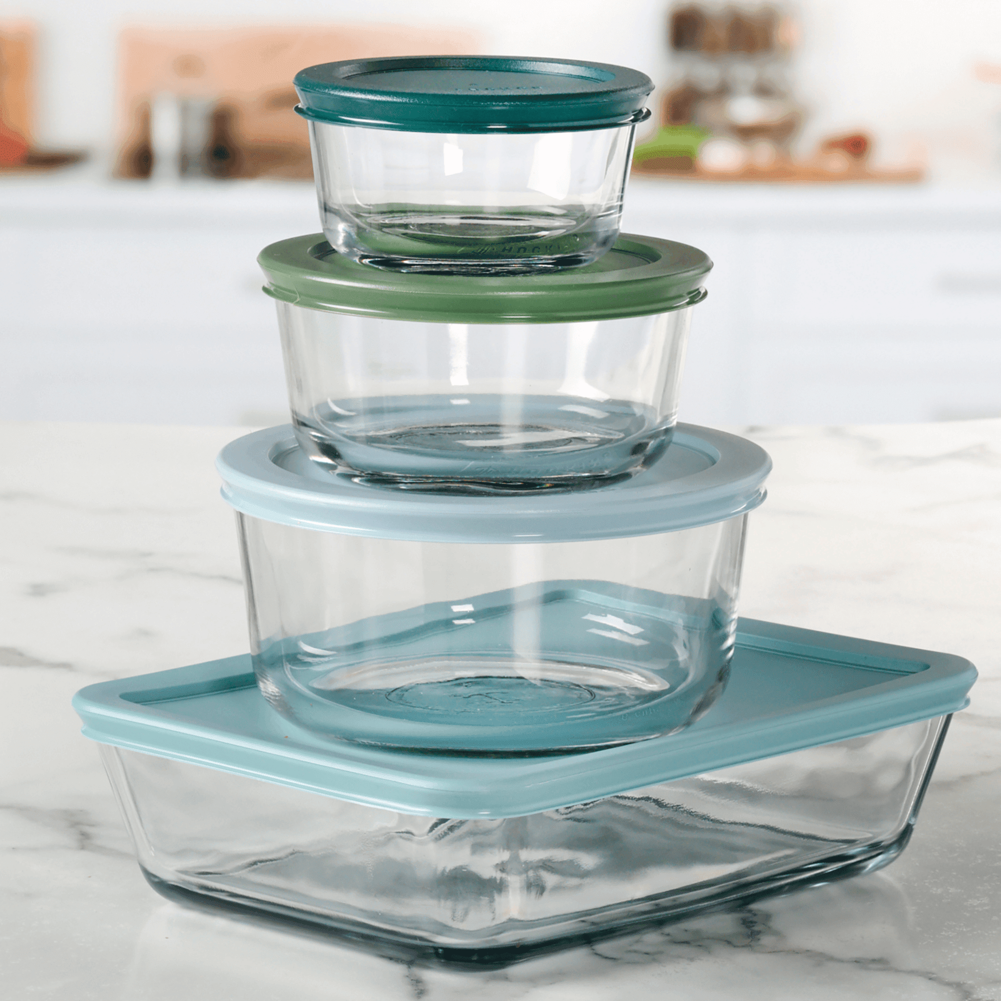 32-Piece Glass Food Storage Containers with Colorful BPA-Free Lids
