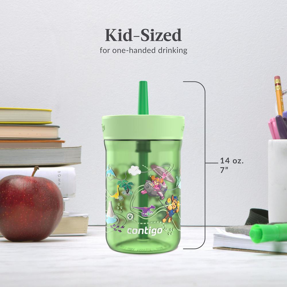Kids Leighton Spill-Proof Tumbler with Straw, 14oz, 2-Pack - Blue and Green Aubrey
