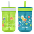 Kids’ Leighton Straw Tumbler with Spill-Proof Lid, 14oz - Dogs Doing Things & Spacecraft