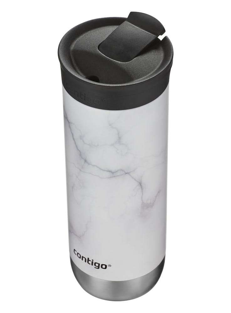 Huron Stainless Steel Travel Mug with SNAPSEAL™ Lid, 20oz - White Marble