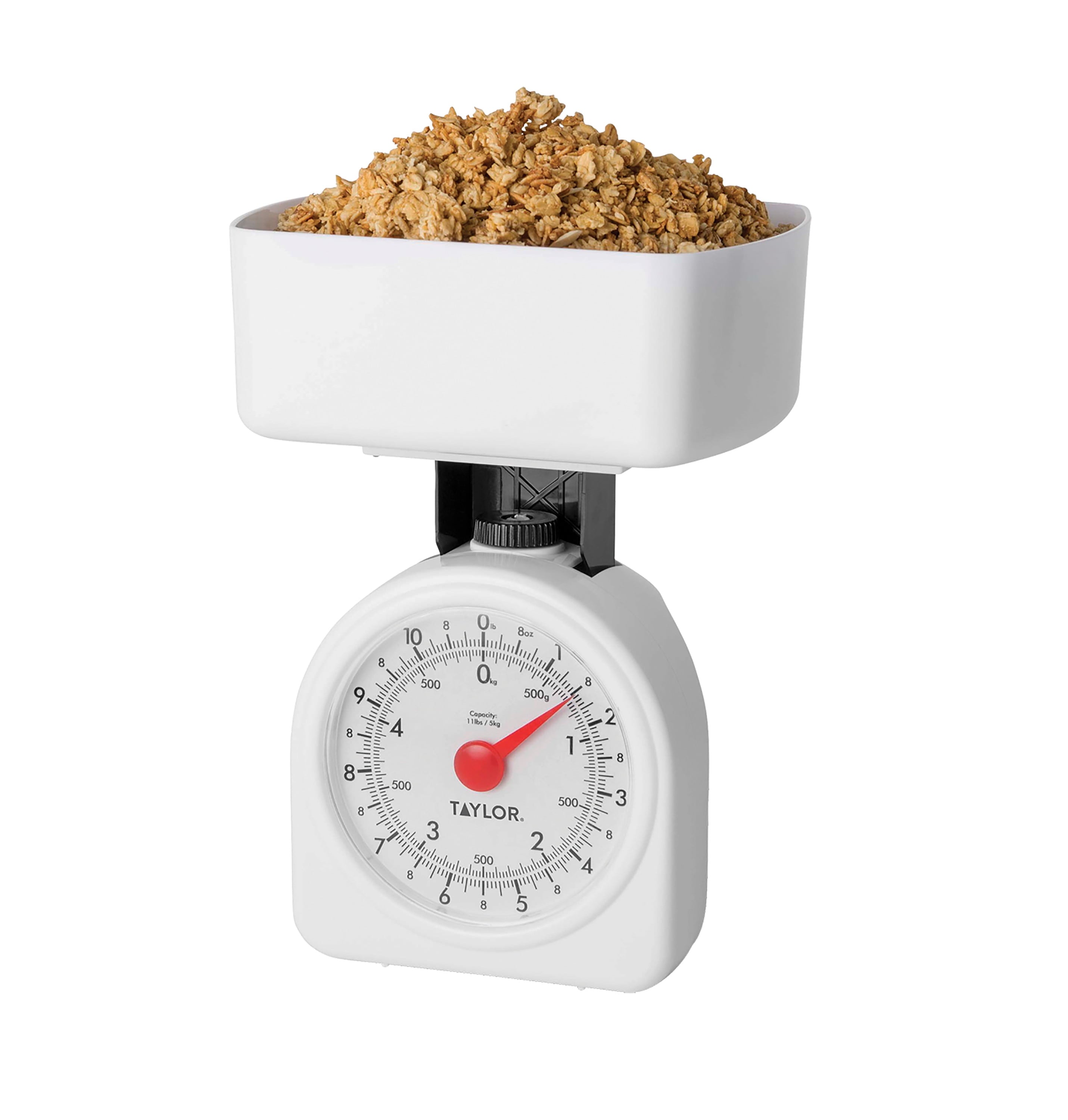 Kitchen Scale and Food Scale in White, Max 11 lbs