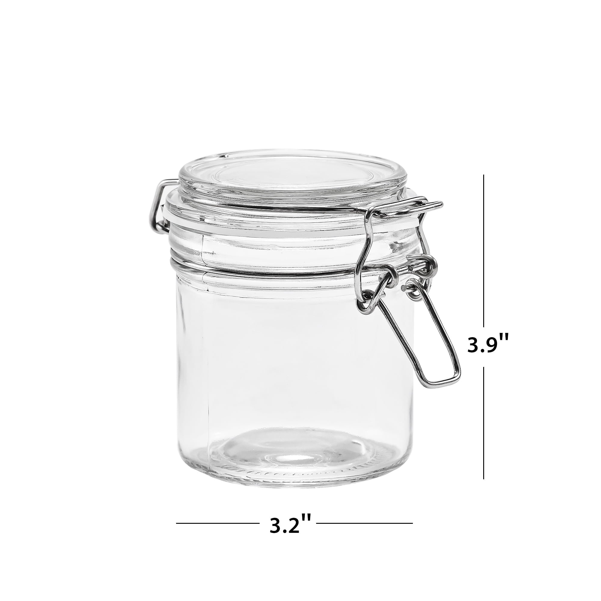 9.4 oz Glass Airtight Food Storage Jar Canister with Locking Lid, Kitchen Pantry Storage Container for Spic...