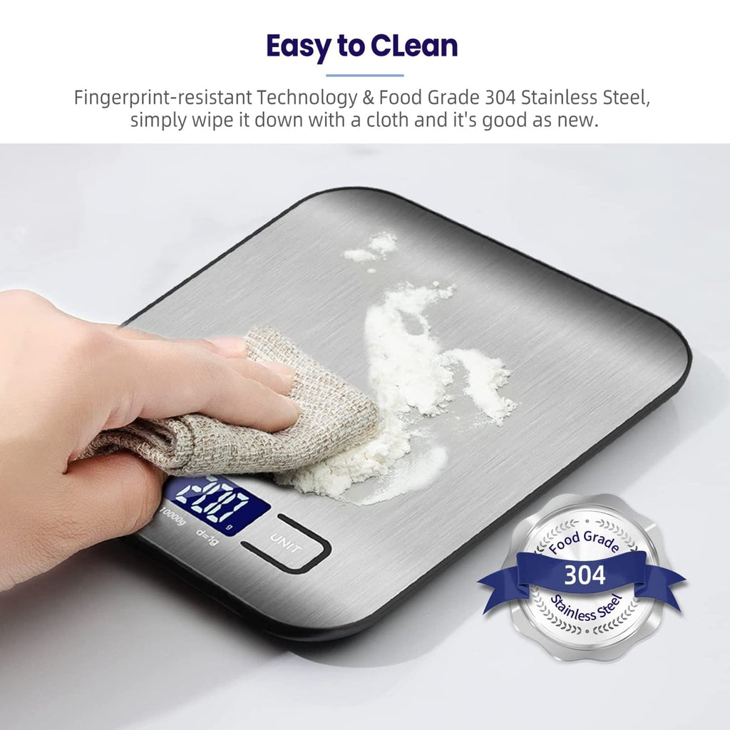 Digital Food Scale, 22lb Kitchen Scales Grams and Ounces for Weight Loss, Baking, Cooking, Keto and Meal Prep, with L...