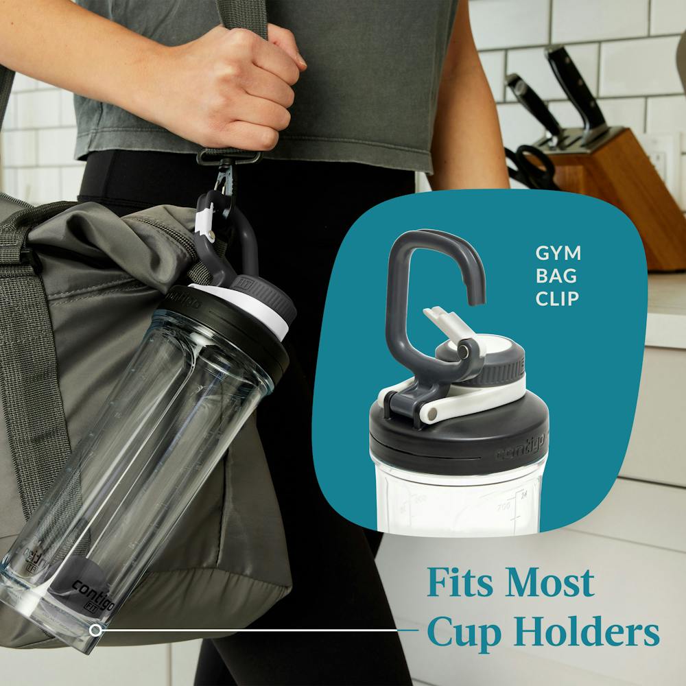 Shake & Go Fit 2.0, Mixer Bottle with Snap Lid, 28oz, Salt