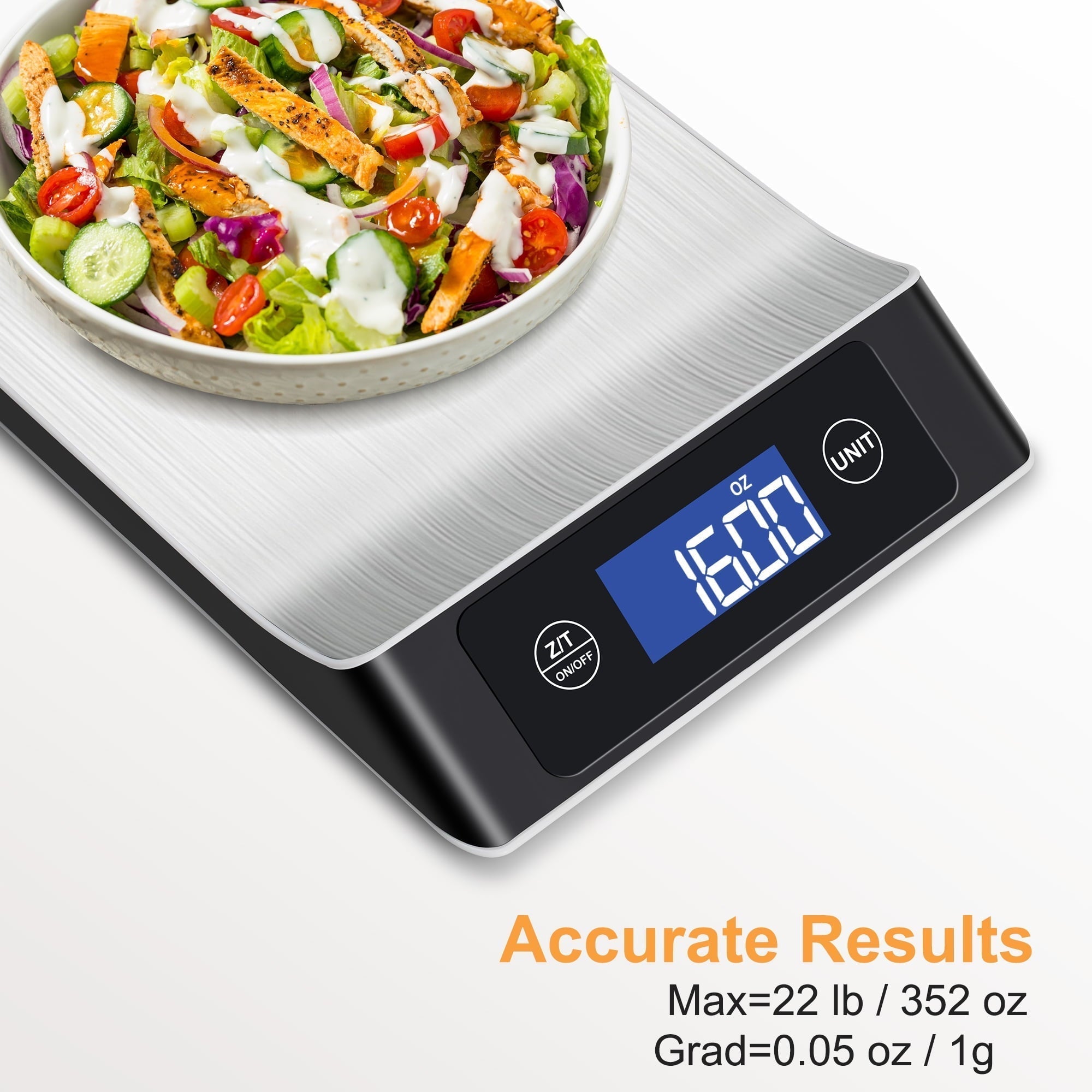 Food Scale, Kitchen Scale, Food Scales for Kitchen, LCD Display in Grams, Ounces, Pounds, Kilogram, Millilit...