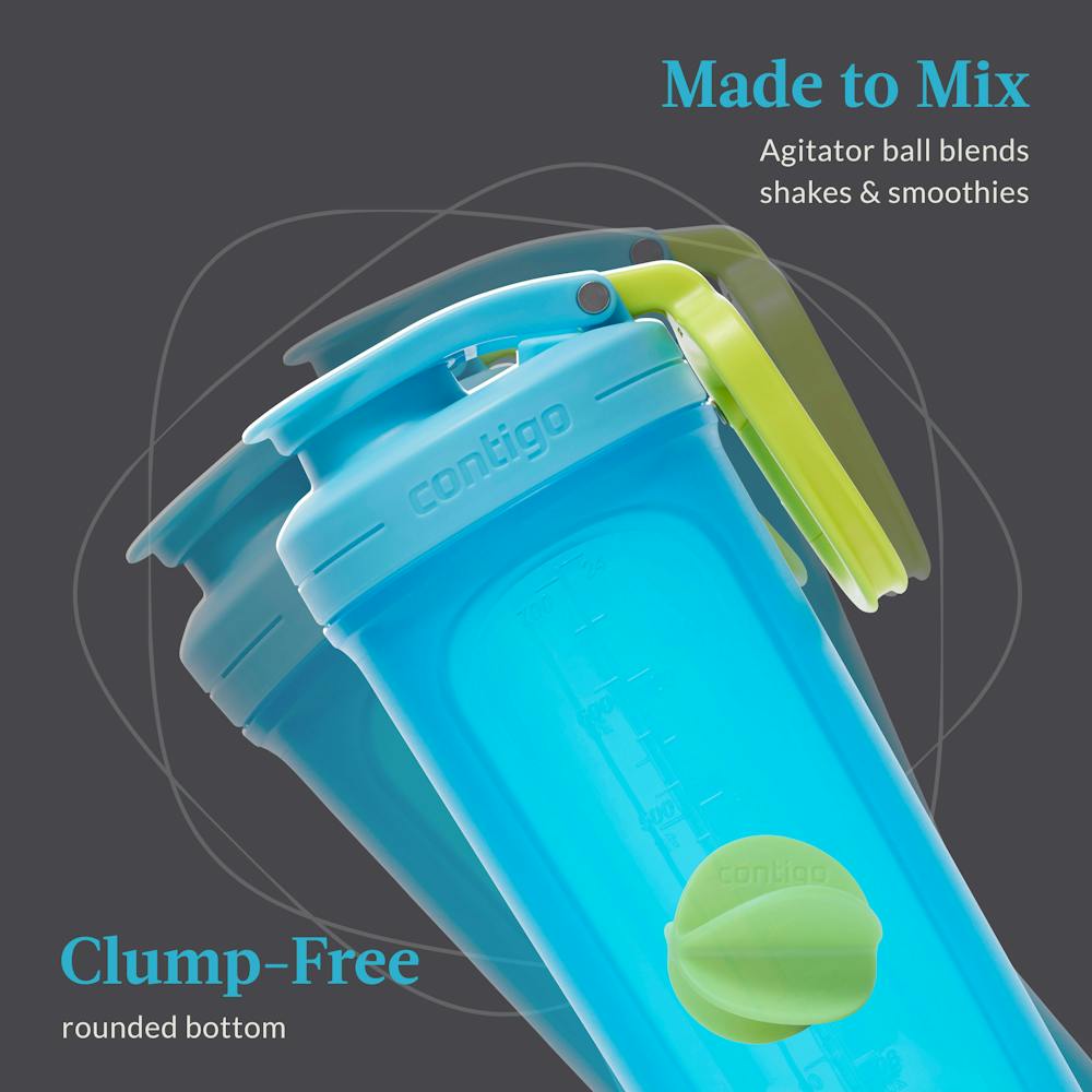 Shake & Go Fit 2.0, Mixer Bottle with Microban, 28oz, Blue Raspberry