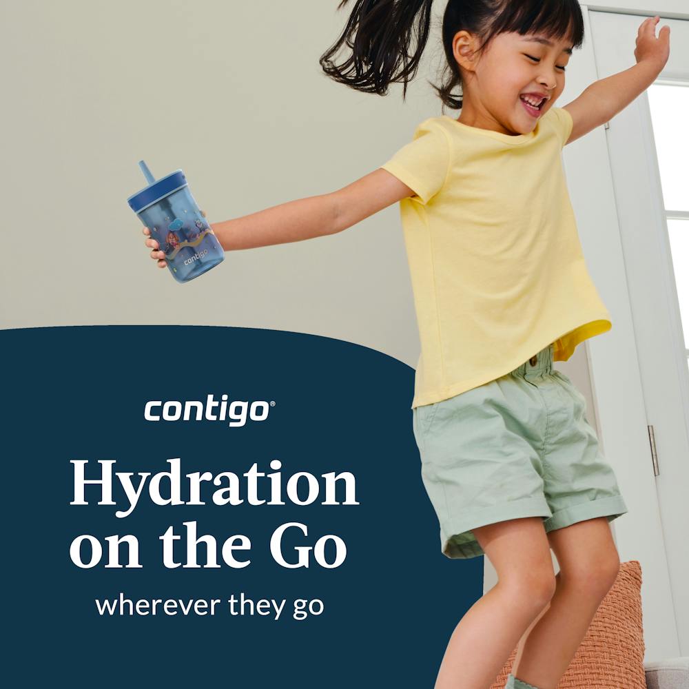 Contigo® Kids Leighton Spill-Proof Tumbler with Straw, 14 oz, 2pk - Cool Lime & Glacier