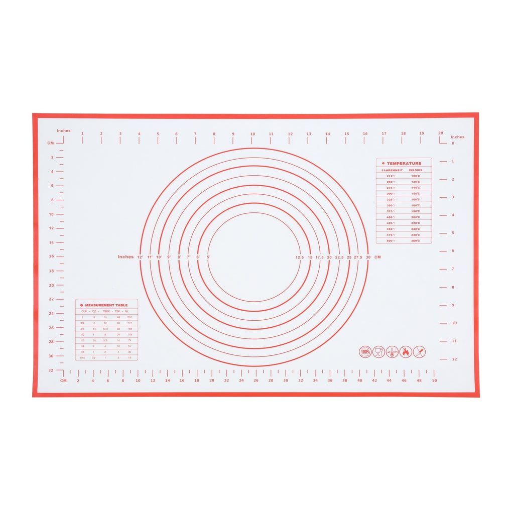 Reusable Silicone 24"x 18" Pastry Mat with Measurements