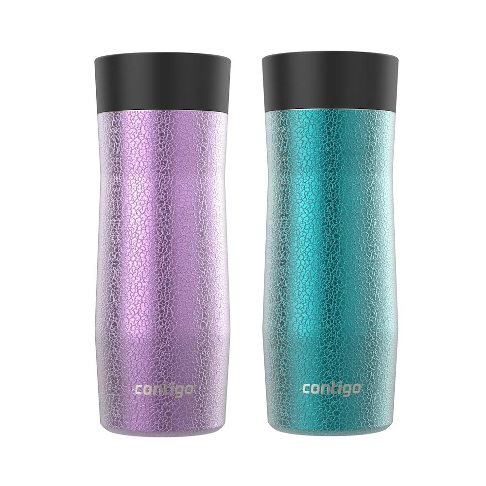 Contigo® West Loop 3.0 Stainless Steel Travel Mug with AUTOSEAL® Lid, 16oz, 2-Pack - Crystal Pansy & Crystal Juniper