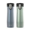 Contigo® West Loop 3.0 Stainless Steel Travel Mug with AUTOSEAL® Lid, 20oz, 2-Pack - Crystal Lakeside & Crystal Agave
