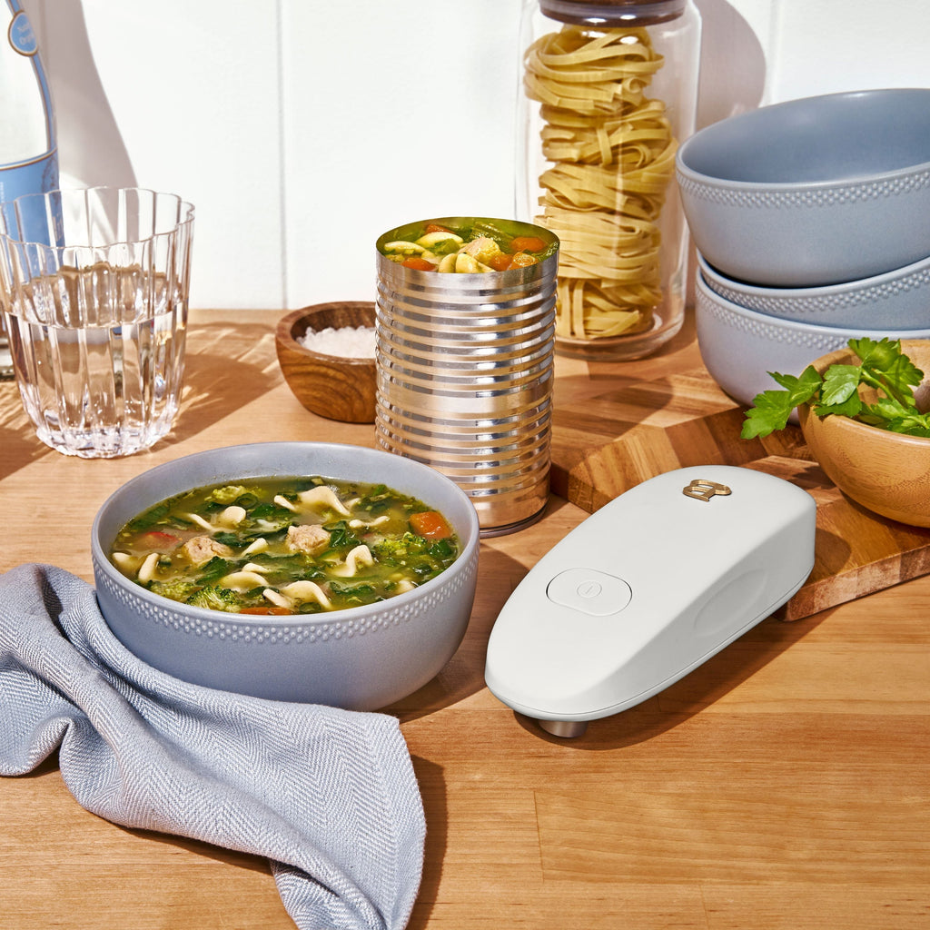 Automatic Battery Powered Electric Can Opener, White Icing
