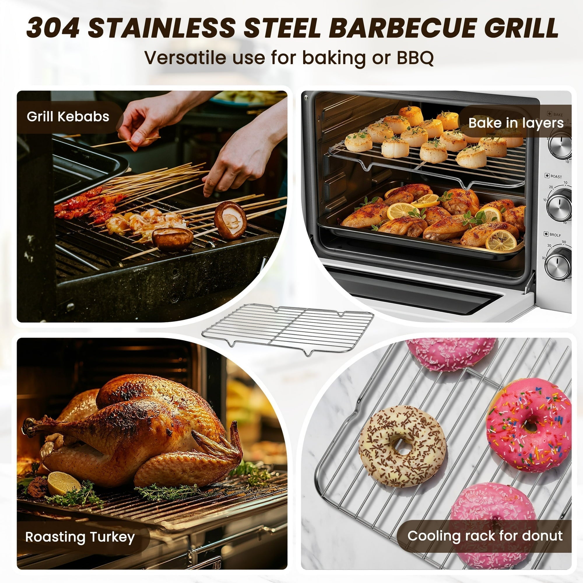 Bakeware Set, 22 Pcs Carbon Steel Non-Stick Baking Pan Set, Baking Sheet for Kitchen, Muffin Pan & Cookie She...