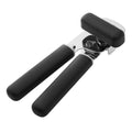 Stainless Steel Manual Can Opener with Bottle Opener and Ergonomic Grip, Black