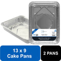 Aluminum Foil Cake Pans 13" x 9" 2 Count