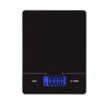 Tempered Glass Slimline Digital Scale with Blue Backlit, Black