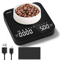 Coffee Scale with Timer, Rechargeable Mini Espresso Scale, 2kg/0.1g Accurate Food Scale for Pour-Over and Espr...