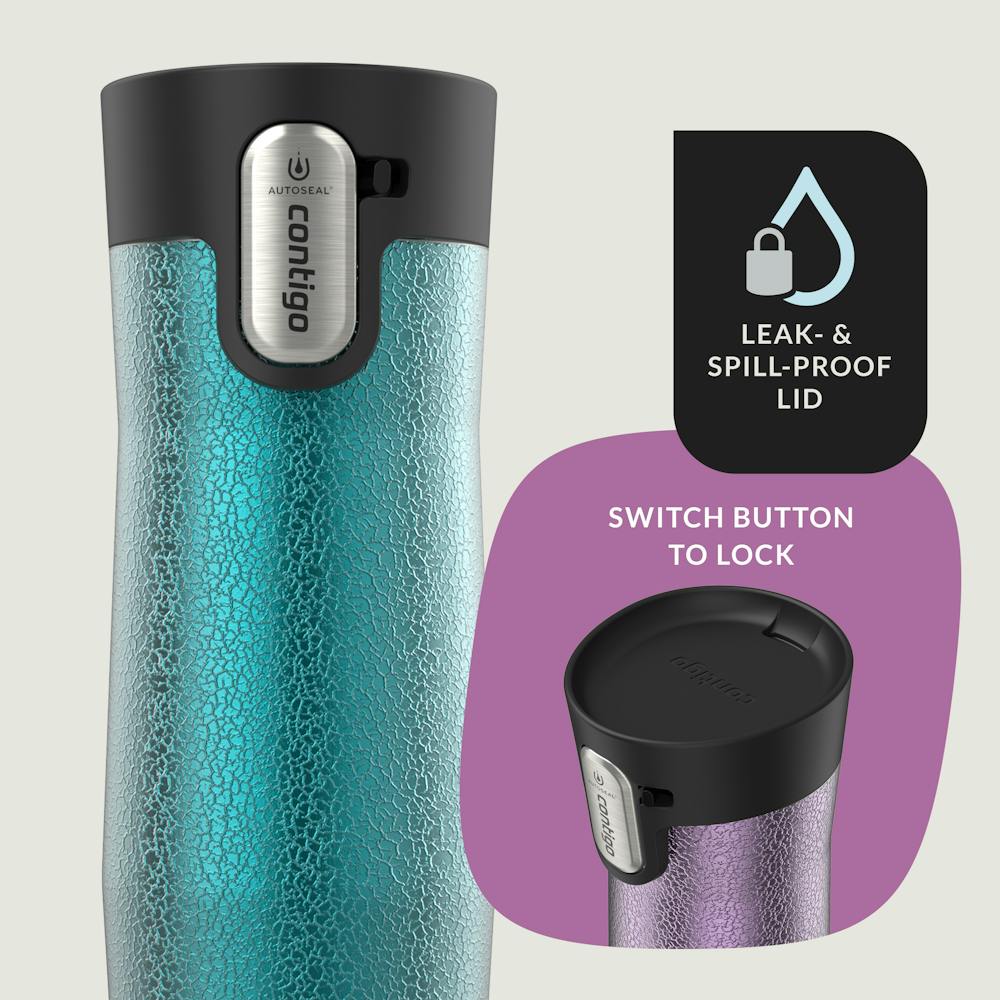 Contigo® West Loop 3.0 Stainless Steel Travel Mug with AUTOSEAL® Lid, 16oz, 2-Pack - Crystal Pansy & Crystal Juniper