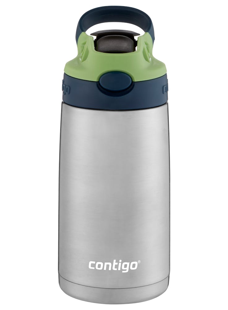 Contigo® Kids Straw Stainless Steel Water Bottle with AUTOSPOUT® Lid, 13oz - Blueberry & Green Apple