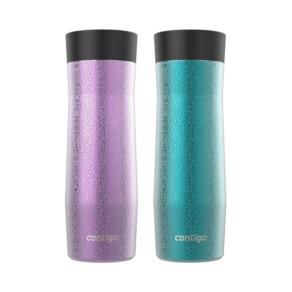 Contigo® West Loop 3.0 Stainless Steel Travel Mug with AUTOSEAL® Lid, 20oz, 2-Pack - Crystal Pansy & Crystal Juniper