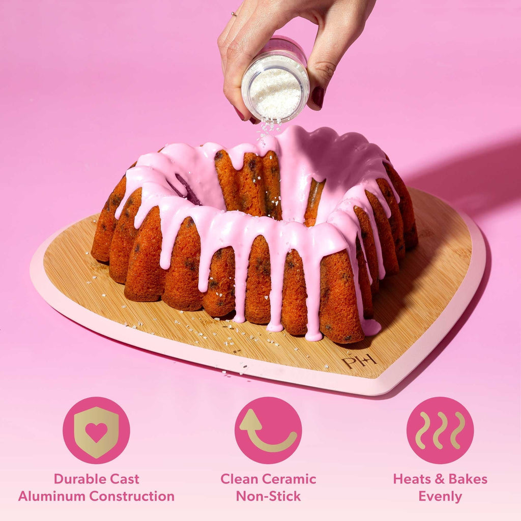 Cake Pan for Baking, Premium Nonstick & Dishwasher Safe, 9.5-inch, Pink