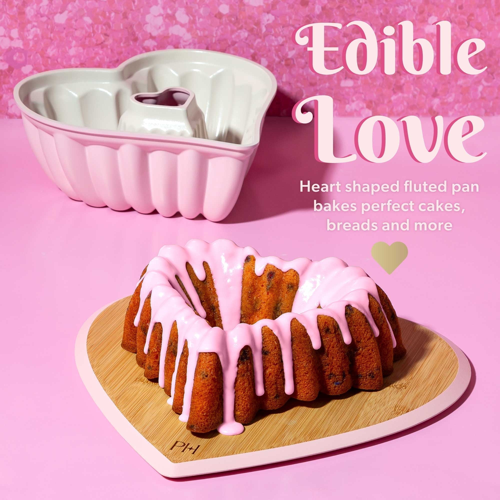 Cake Pan for Baking, Premium Nonstick & Dishwasher Safe, 9.5-inch, Pink