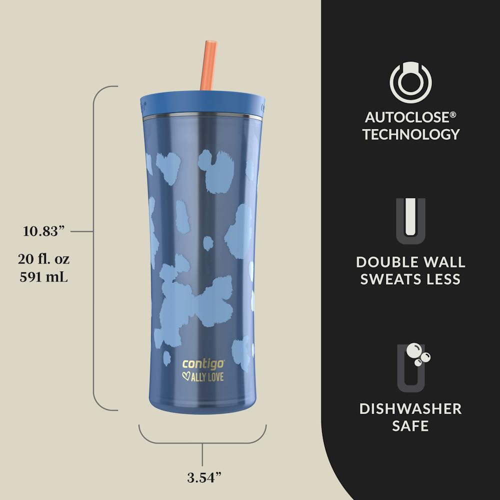 Contigo® x Ally Love Streeterville AUTOCLOSE® Shake & Go® Tumbler, 20oz - Stellar Jay