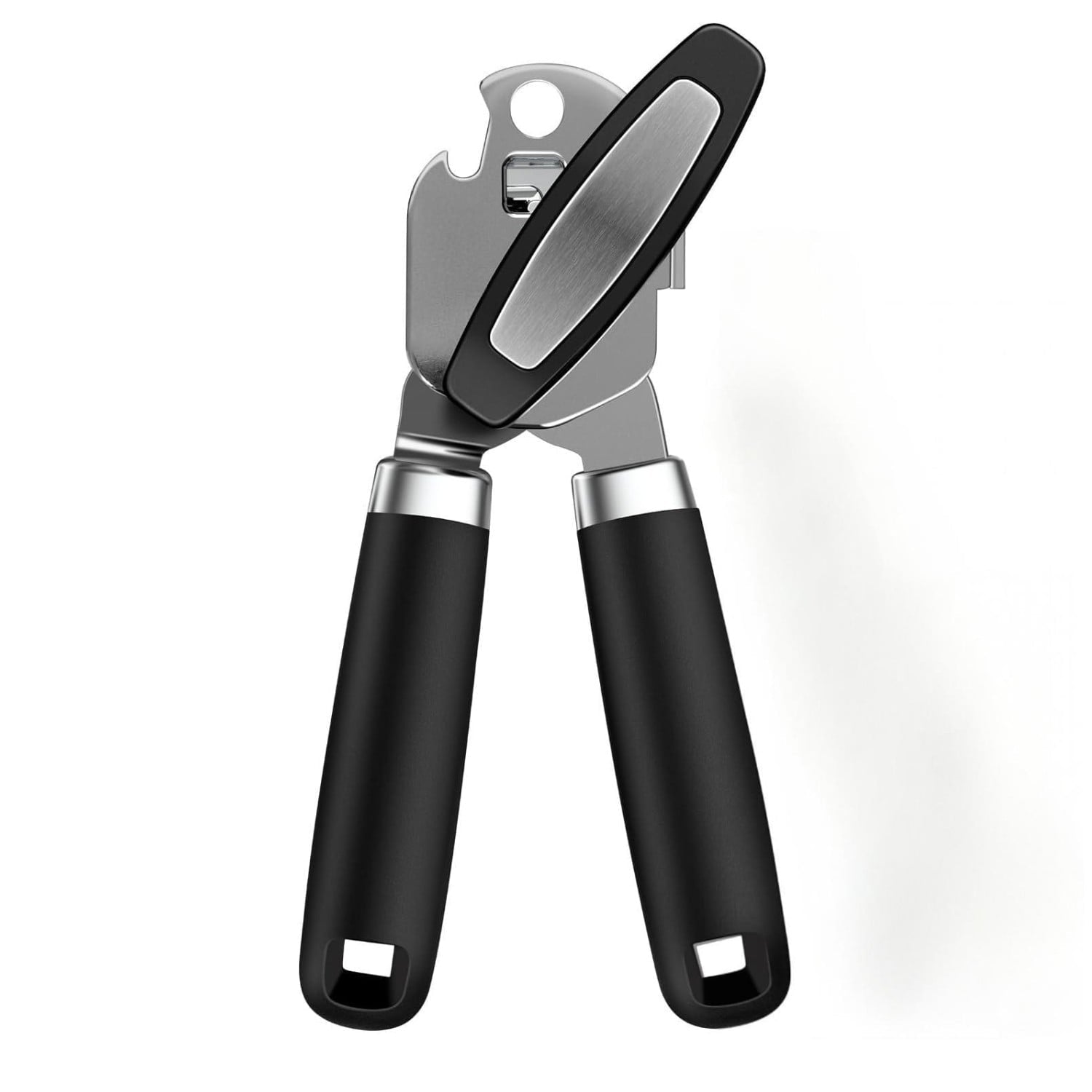 Opener with Bottle Opener, Heavy Duty Manual Opener with With Turn Knob & Soft Handle, for Kitchen Seniors Fr...