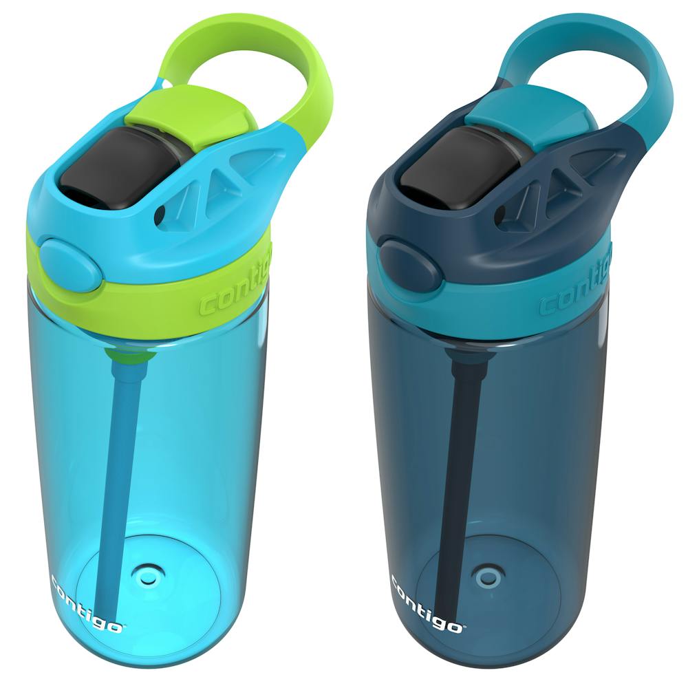 Contigo® Aubrey Leak-Proof Spill-Proof Water Bottle, 20 Oz. 2-Pack - Blue Raspberry Cool Lime & Blueberry Juniper