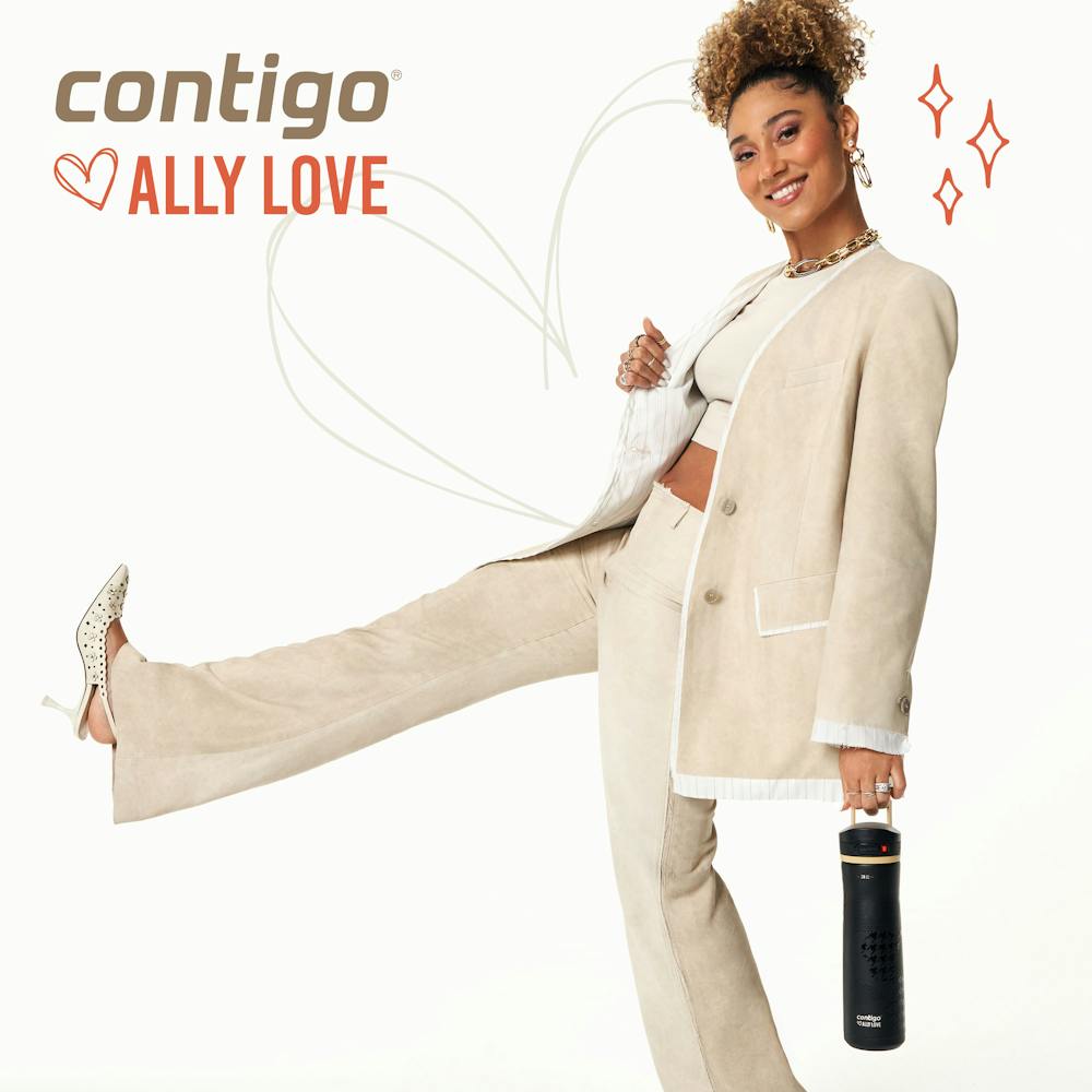 Contigo® x Ally Love Jackson Chill 2.0 Stainless Steel Water Bottle with AUTOPOP® Lid, 24oz - Stellar Jay