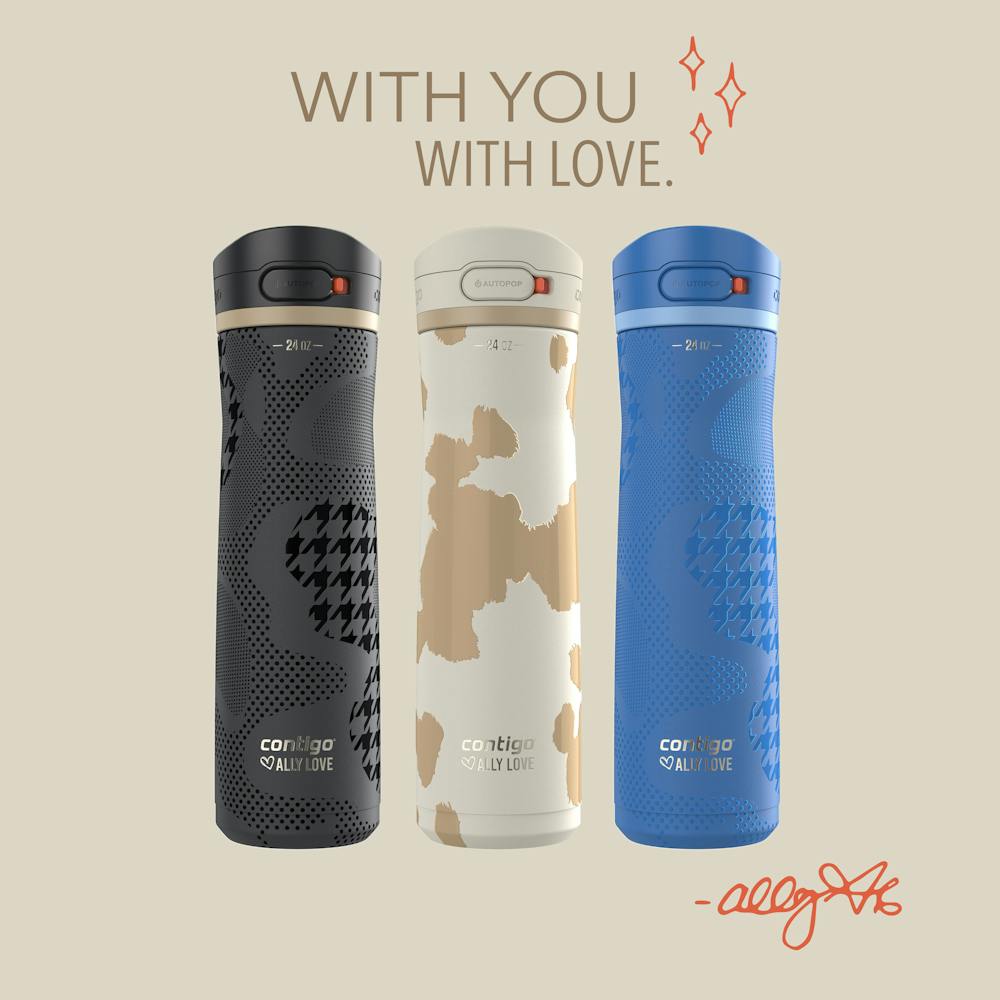 Contigo® x Ally Love Jackson Chill 2.0 Stainless Steel Water Bottle with AUTOPOP® Lid, 24oz - Oatmilk