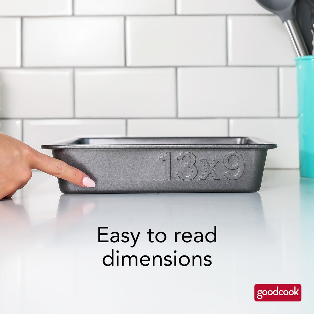 Nonstick Steel Baking Pan, 9" x 13", Gray