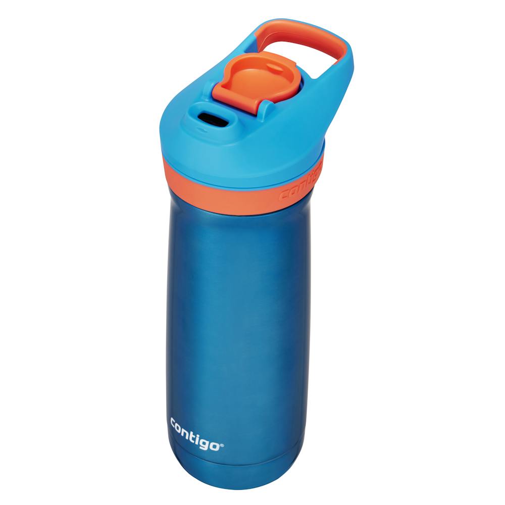 Contigo® Kids Casey Water Bottle with AUTOSEAL® Lid, 13oz - Blue Poppy with Coral