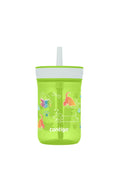 Contigo® Kids Leighton Spill-Proof Tumbler with Straw, 14 oz - Cool Lime Macaroon with Dogs Doing Things