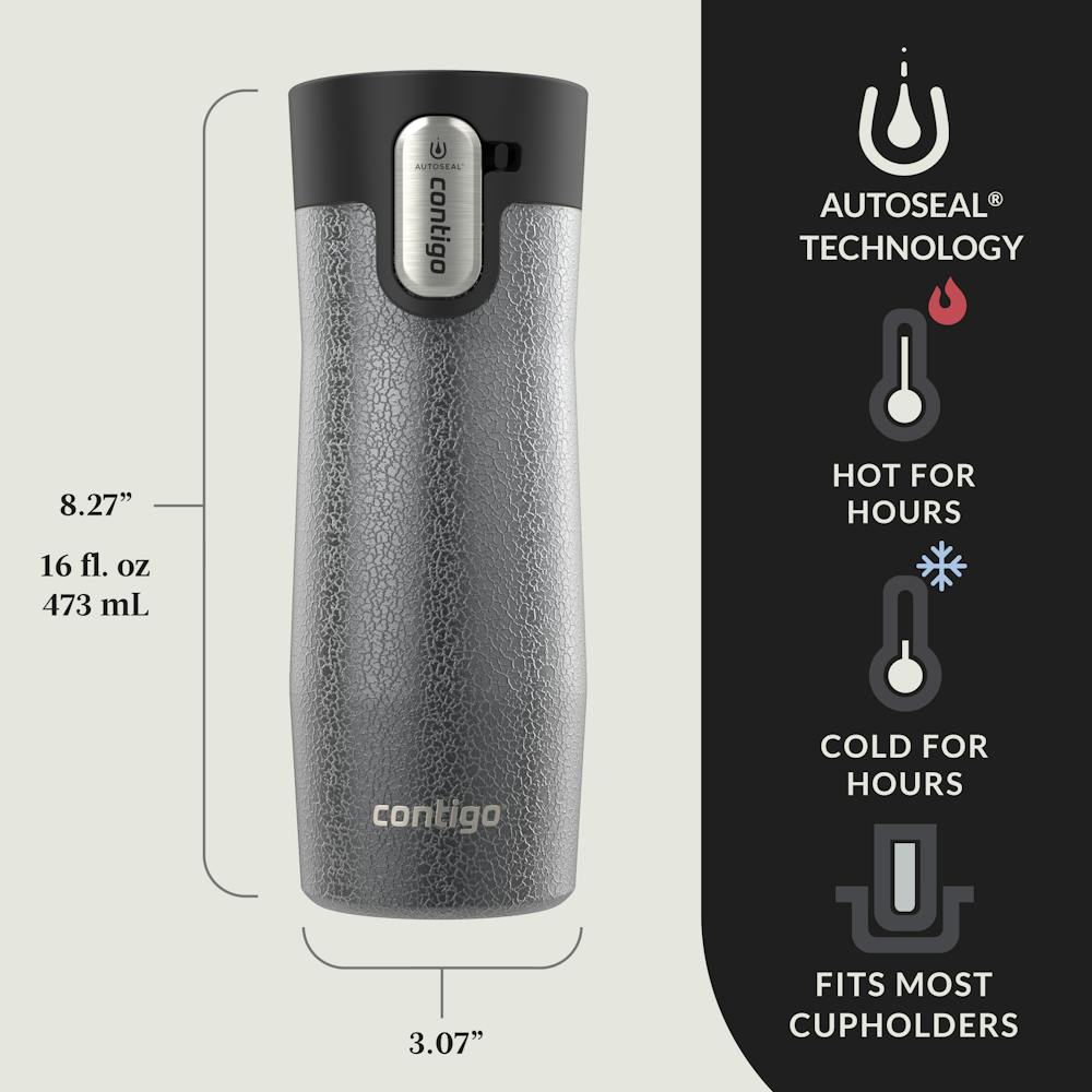 Contigo® West Loop 3.0 Stainless Steel Travel Mug with AUTOSEAL® Lid, 16oz - Crystal Sake