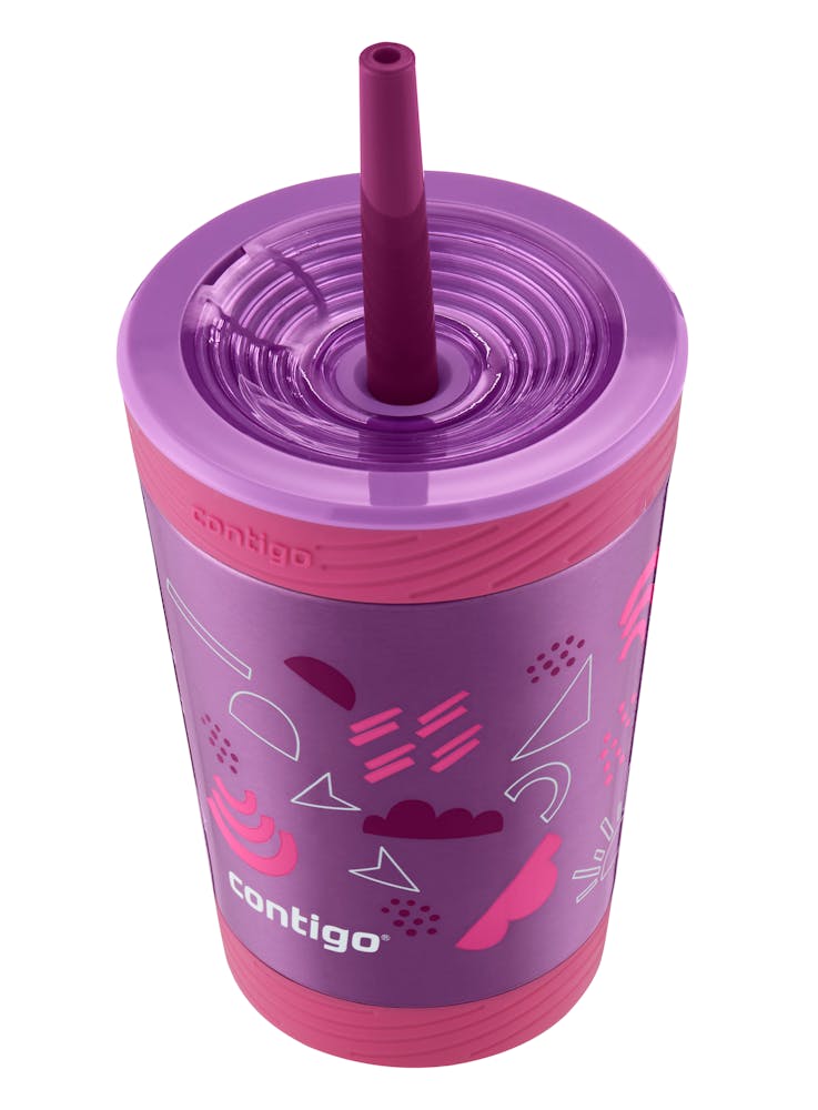 Kids Spill-Proof Stainless Steel Tumbler with Straw and THERMALOCK®, 12 oz - Elements